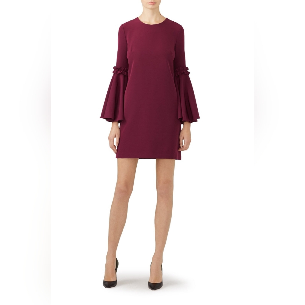 Milly Burgundy Long Sleeve Dress